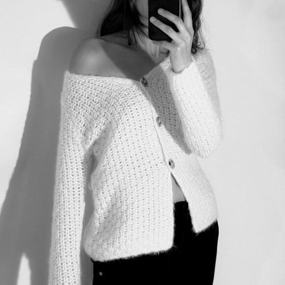 NWT ZARA STRUCTURED KNIT CARDIGAN S, L, M - Picture 8 of 9